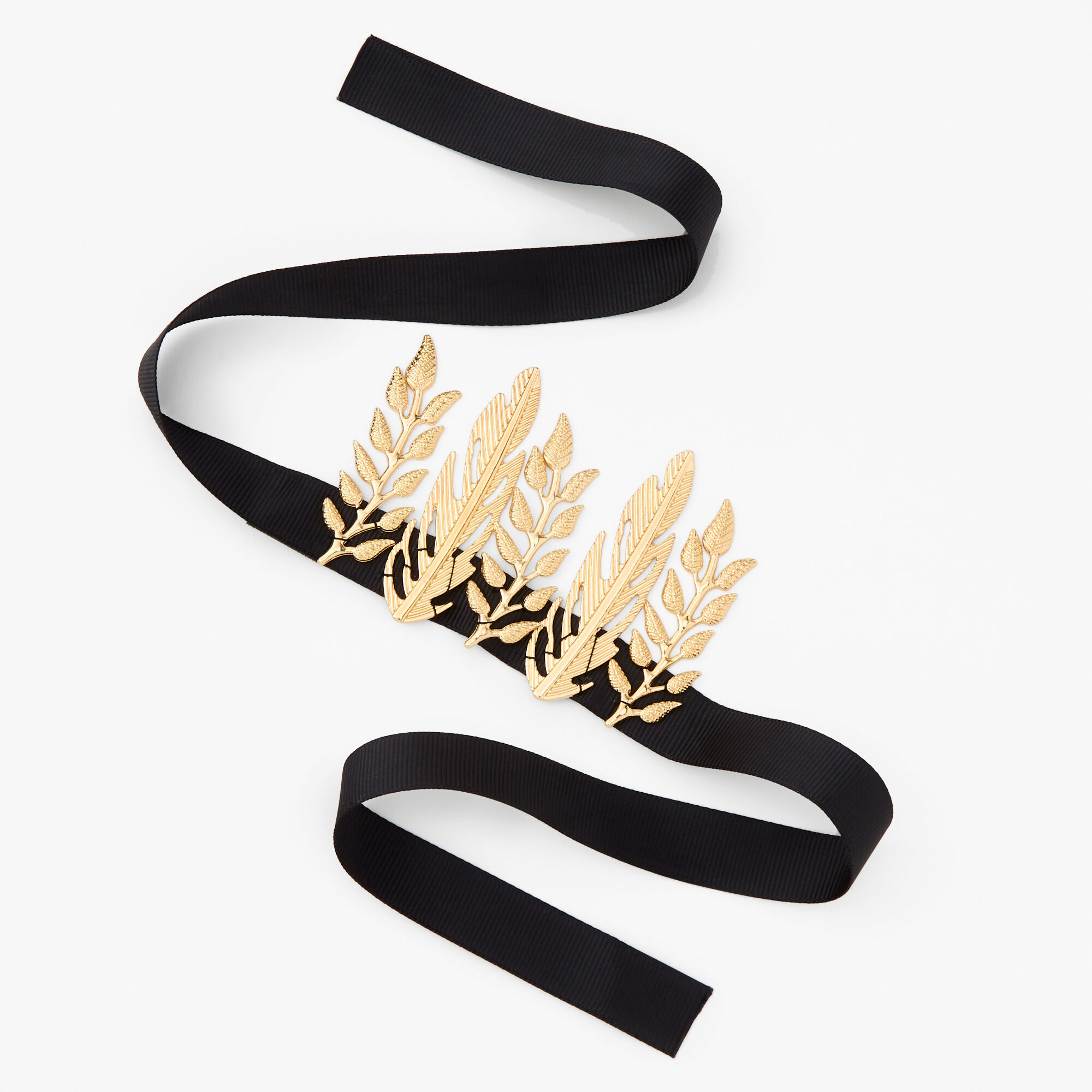 View Claires Leaf Headwrap Gold information