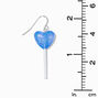 Blue Heart Lollipop 2&#39;&#39; Drop Earrings,