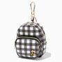 Bumblebee Black Gingham Mini Backpack Keychain,