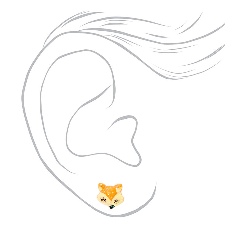 Glitter Critters and Fruits Stud Earrings - 9 Pack,