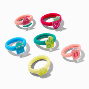 Claire&#39;s Club Fruit Ice Pop Icons Rolled Hair Ties - 6 Pack,