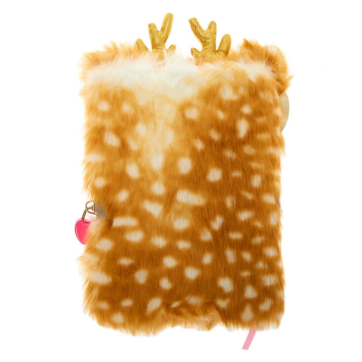 Ginger the Deer Plush Lock Diary - Brown,