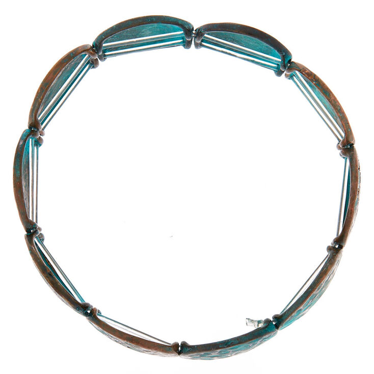 Patina Disk Stretch Bracelet,