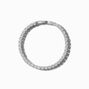 C LUXE by Claire&#39;s Sterling Silver Plated Cubic Zirconia Tennis Bracelet,