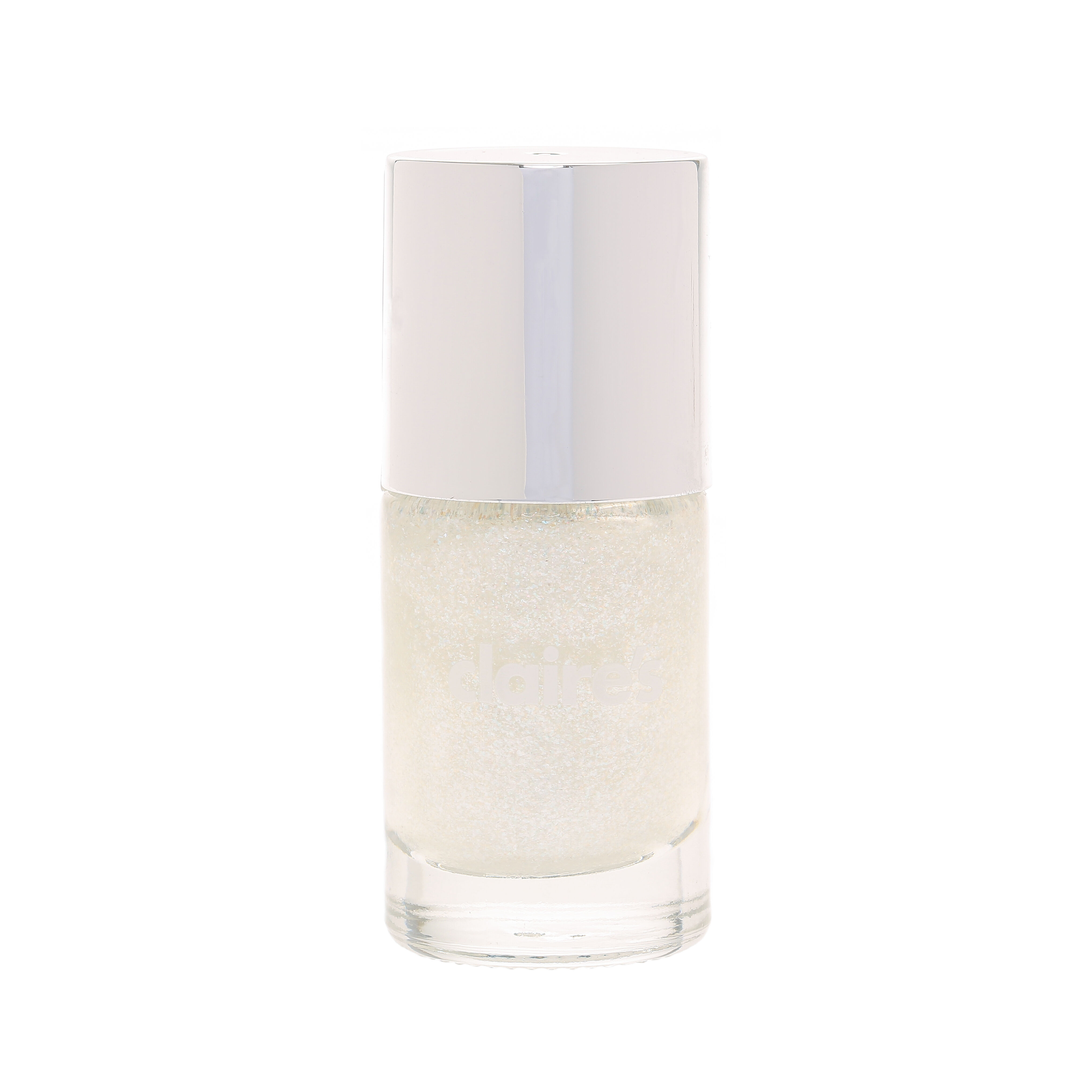Vernis à ongles blanc à paillettes,