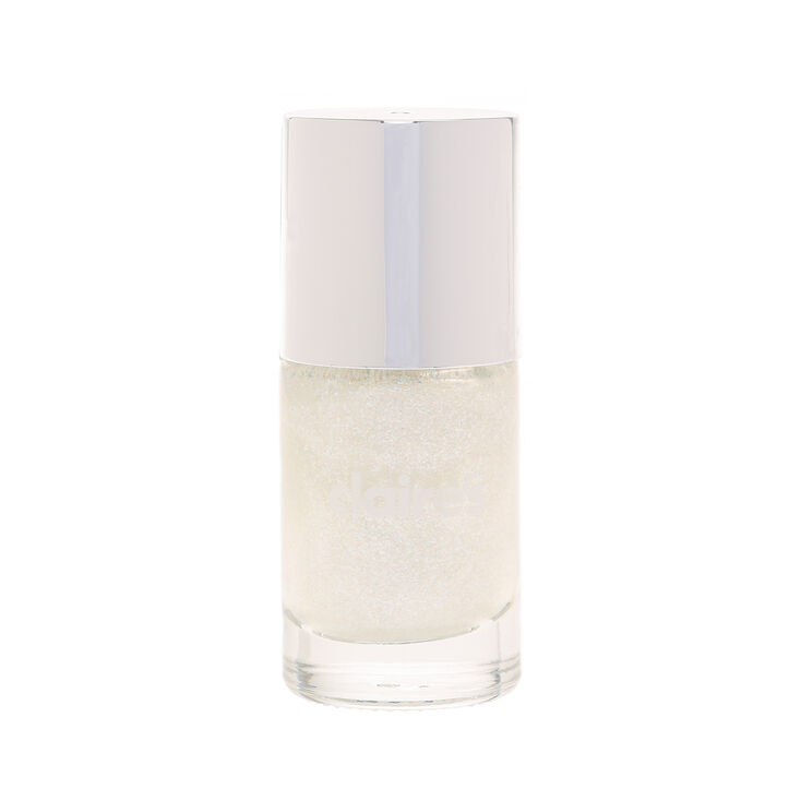 Vernis &agrave; ongles blanc &agrave; paillettes,