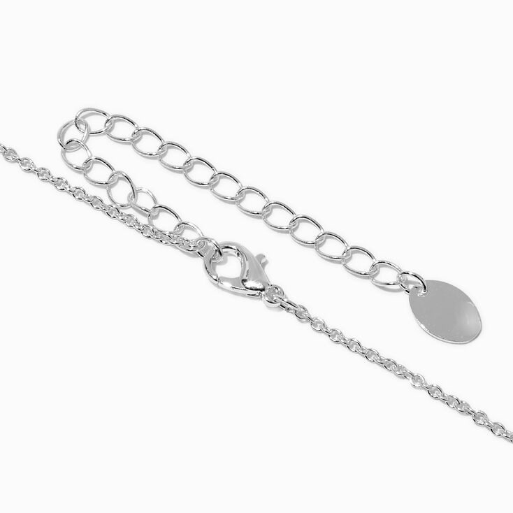 Silver-tone Octagonal Mood Pendant Necklace