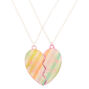 Best Friends Pastel Stripe Pendant Necklaces - 2 Pack,