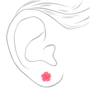 Pink Parisian Love Stud Earrings - 6 Pack,