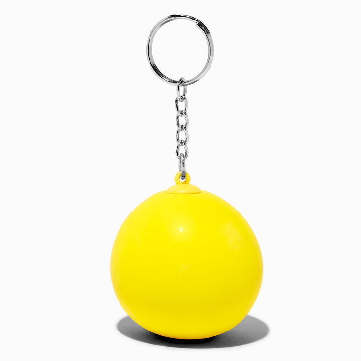 Happy Face Daisy Stress Ball Keychain,