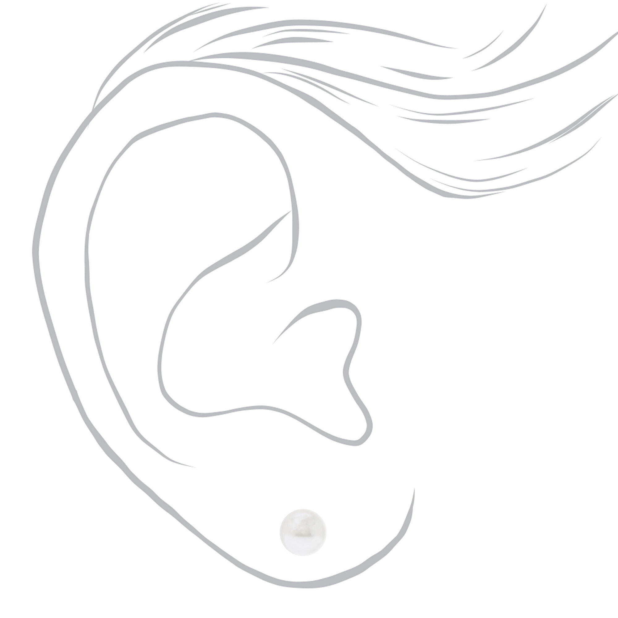 Silver Initial Pearl Jewellery Set - A, 2 Pack,
