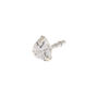 16G Cubic Zirconia Heart Labret Stud,