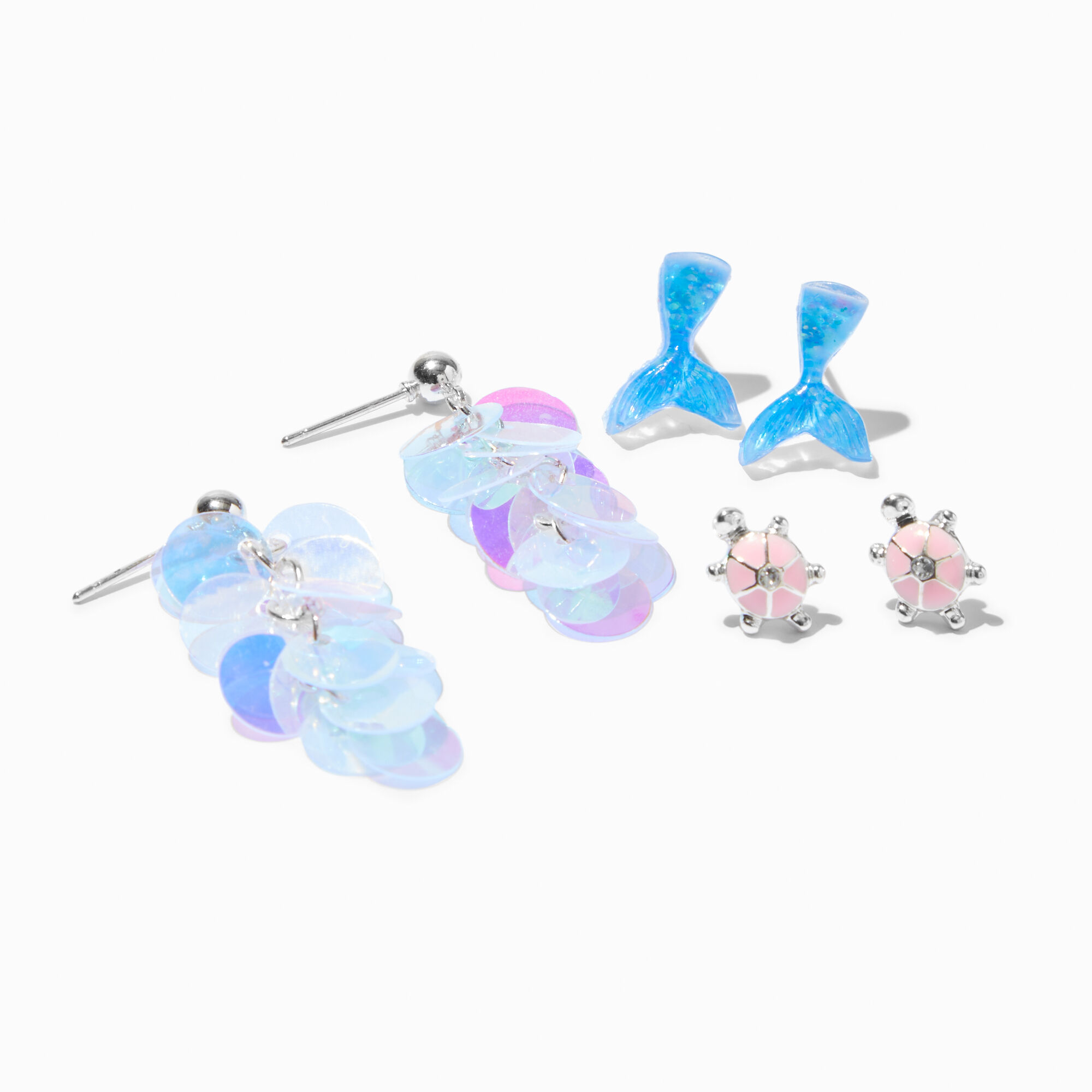 Plastic Post or Invisible Clip On Mermaid Tail Earrings, Metal Free 11 –  Pretty Smart