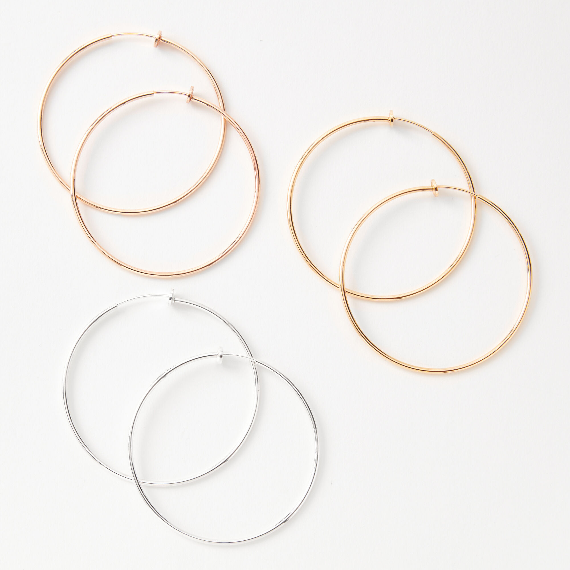 Claire's clip on best sale hoop earrings