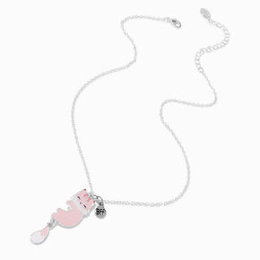 Best Friends Glitter Pink Fox Pendant Necklaces - 2 Pack,