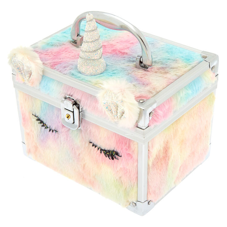 Fuzzy Rainbow Unicorn Lock Box,