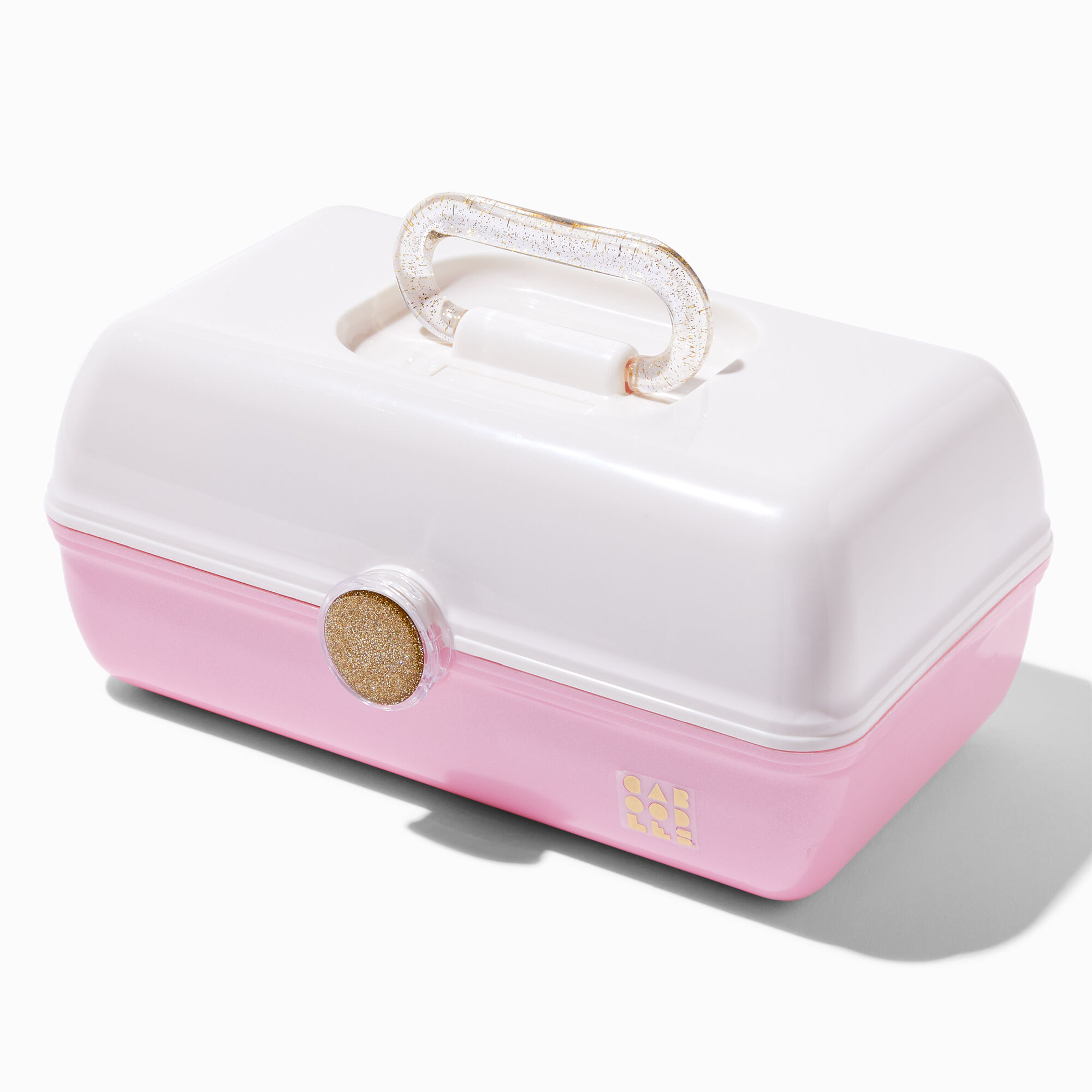 Claire's Features - Caboodles Makeup Case, Pretty in Petite Medium Organizer Storage Box with Mirror - Pink Over Lavendar: 9 x 5.5 x 3.8 Inches