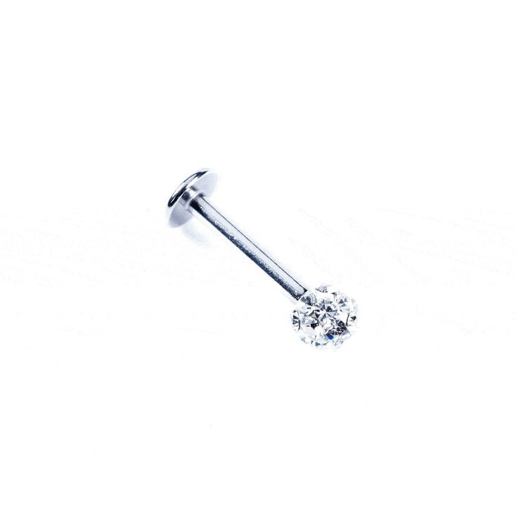 Silver-tone 16G Fireball Tragus Stud Earring,