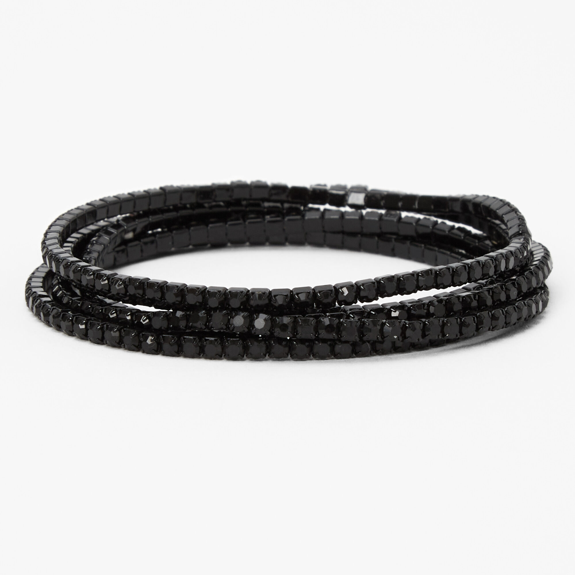 Black rhinestone bracelet hotsell