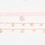Claire&#39;s Club Pink Fox &amp; Daisy Choker &amp; Multi Strand Necklaces - 2 Pack,