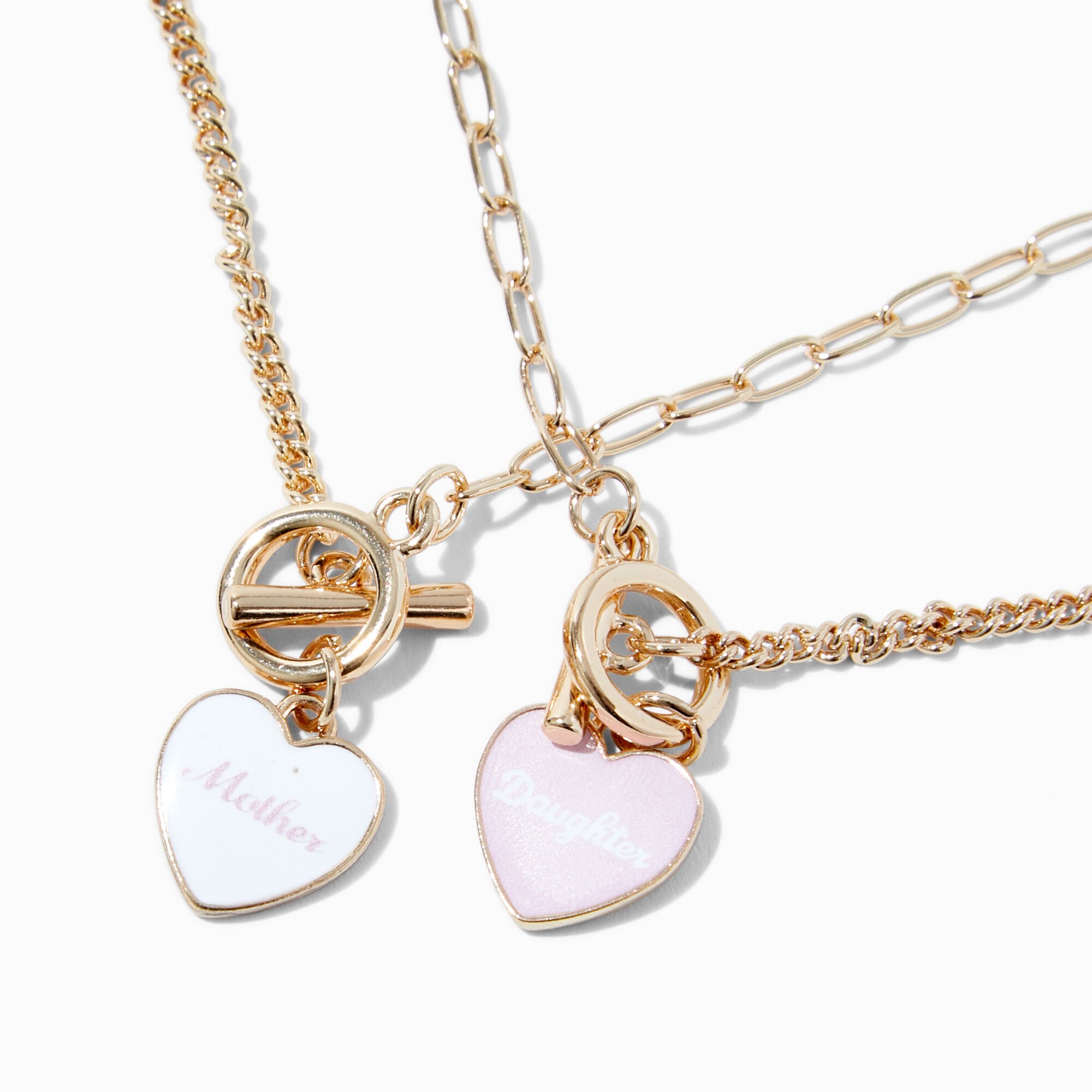 Mommy & Me Heart Toggle Pendant Necklaces - 2 Pack,