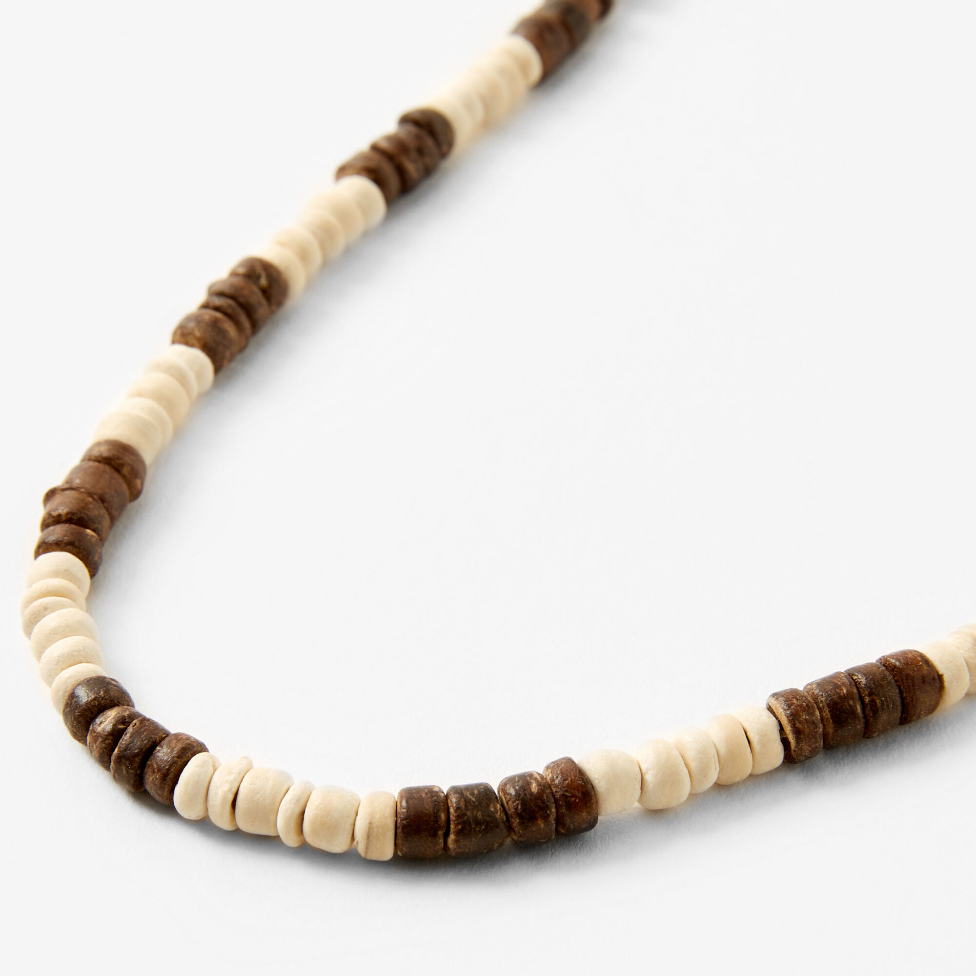 Brown & Cream Beaded Necklace | Claire's US