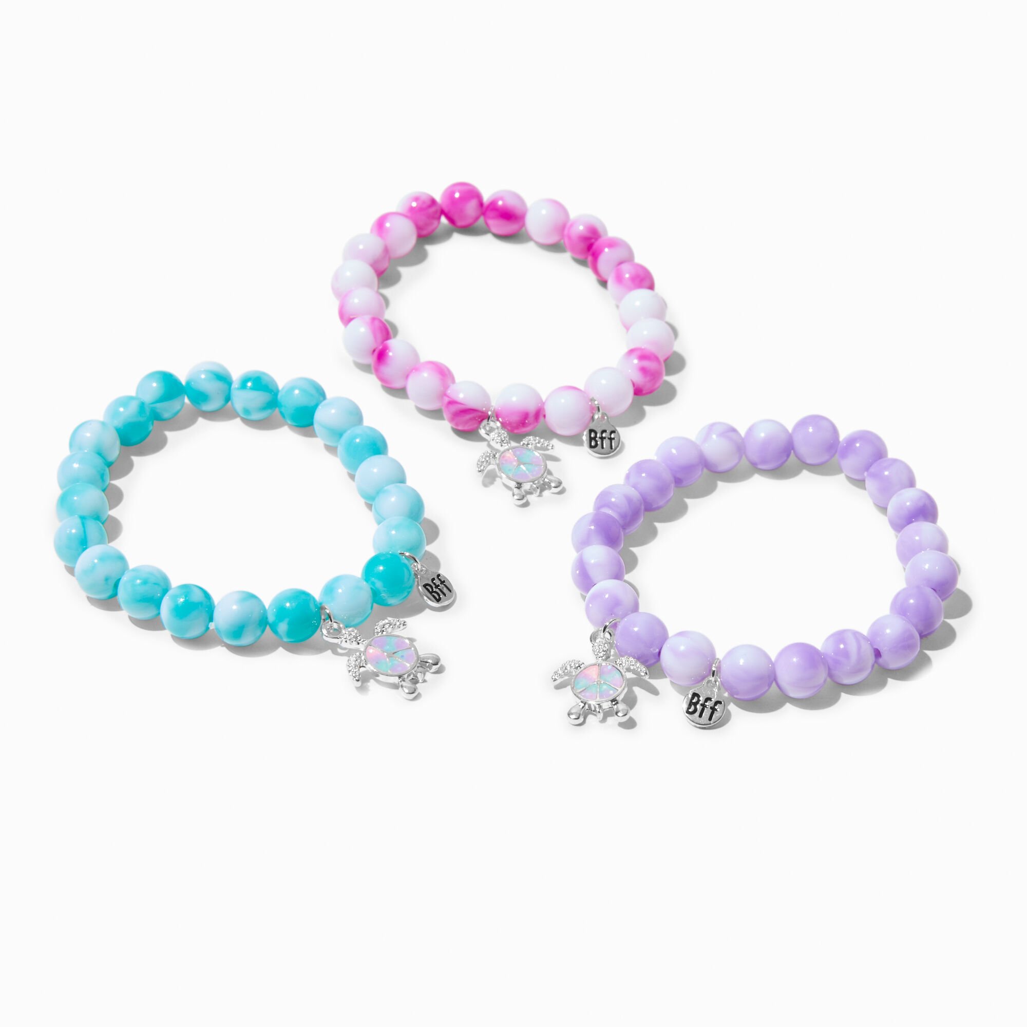 Buy Best Friend Bracelets for 3, Three Friendship bracelets for Matching  Trio Sister Bracelet, Bff Bracelets for 3 Heart Adjustable Jewelry Gifts  for Women Girls, VGWON Pinky Promise Bracelet Set of 3