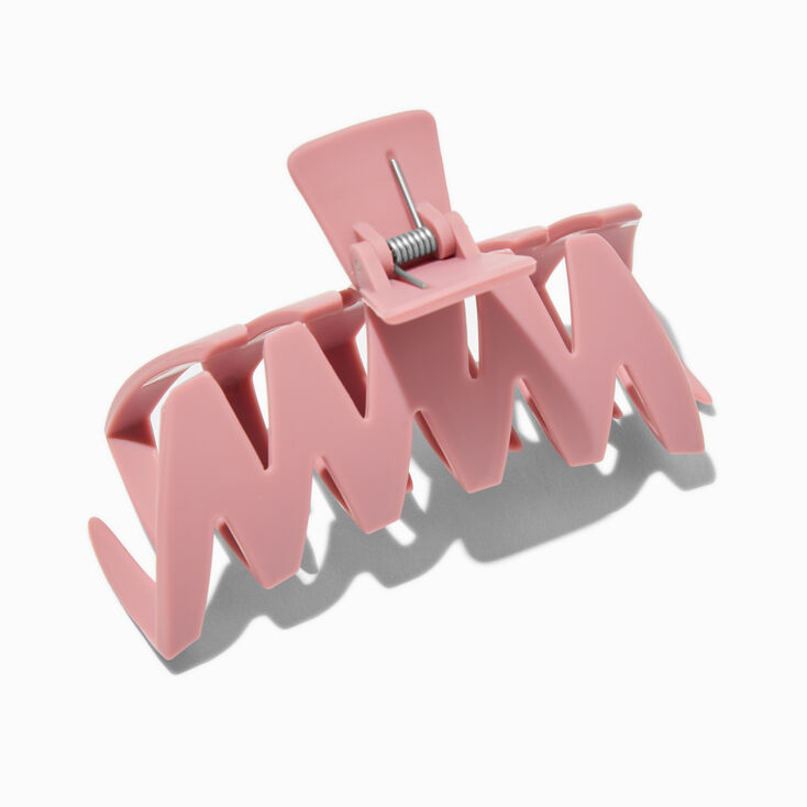 Mauve Pink Zig Zag Hair Claw,