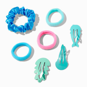 Claire&#39;s Club Sea Icons Mixed Hair Ties &amp; Snap Clips - 7 Pack,