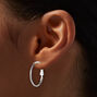 Boucles d&rsquo;oreilles empilables cr&eacute;oles et boules de tailles graduelles couleur argent&eacute;e - Lot de 6,