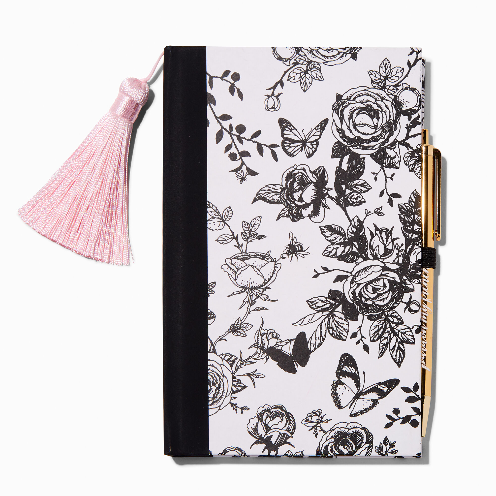Butterflies & Roses Pink Tassel Journal,