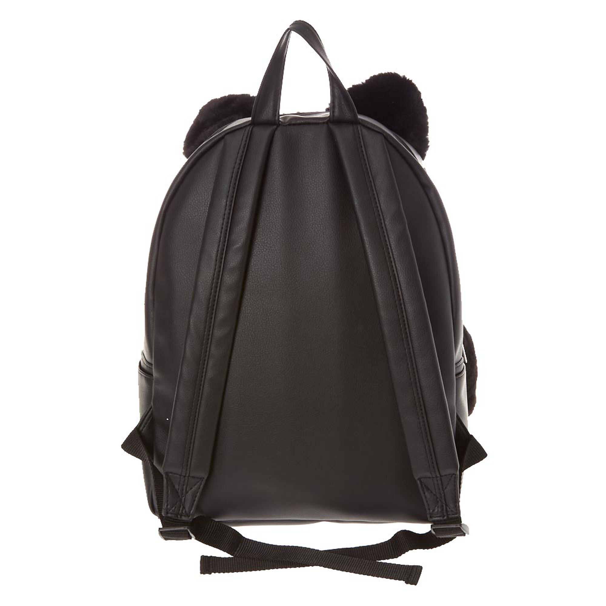 Furry Black  Cat  Backpack Claire s US