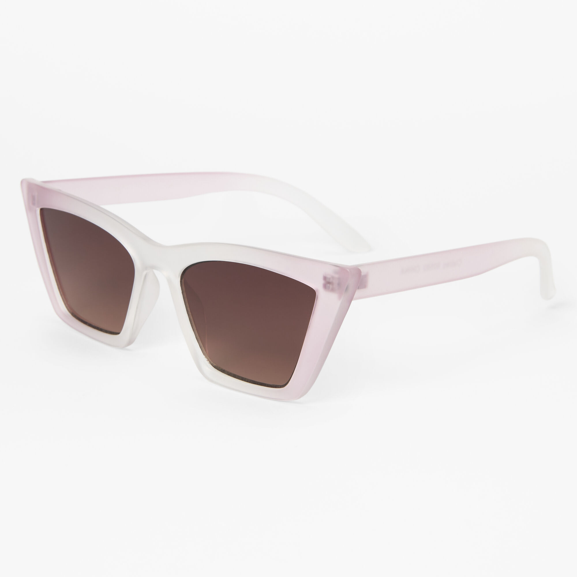 Claire's Lunettes de soleil œil de chat effet givré - Lavande