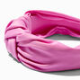 Bright Pink Textured Knotted Headband,