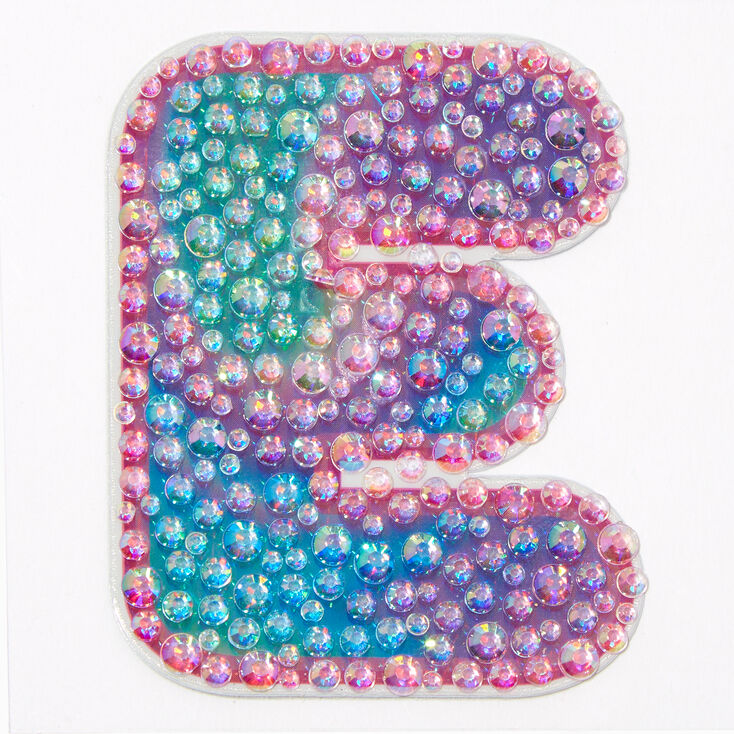 Initial Bedazzled Sticker - E,
