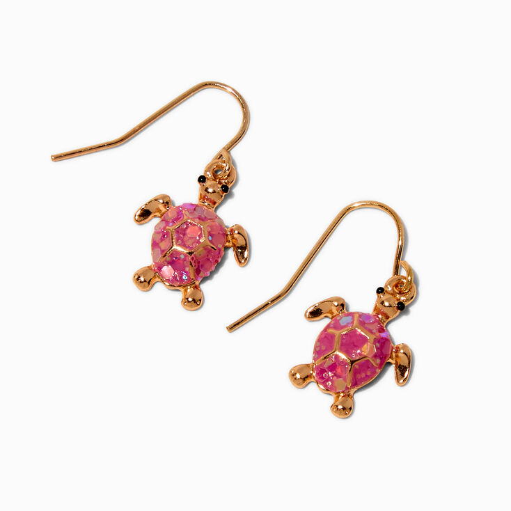 Pendantes tortue roses,