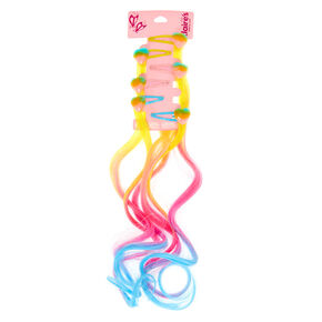 Claire&#39;s Club Rainbow Faux Hair Snap Clips - 6 Pack,