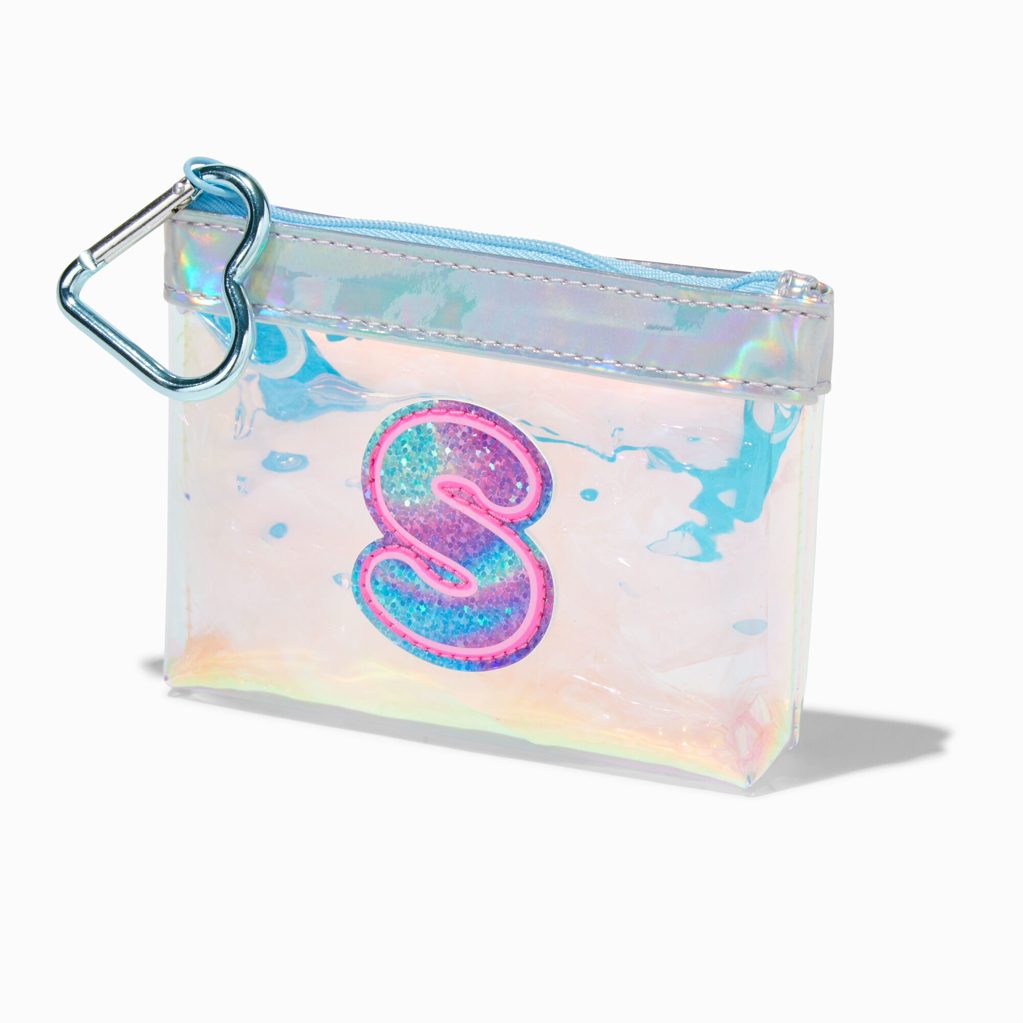 Claire's Porte-monnaie à initiale holographique - S