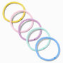 Mixed Pastels Lurex Hair Ties - 12 Pack,