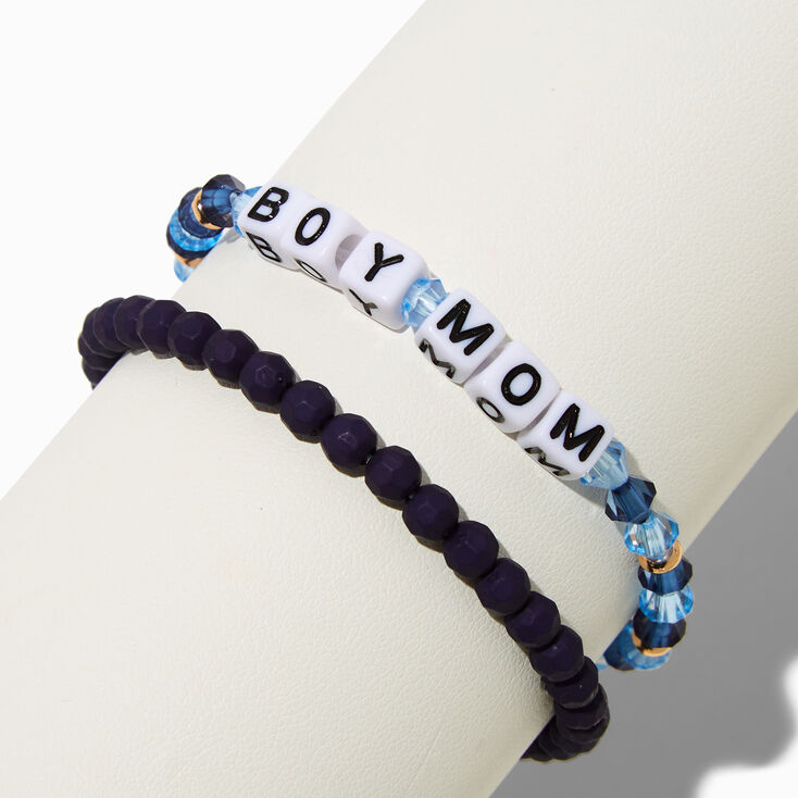 Best Friends Beaded &quot;Boy Mom&quot; Stretch Bracelets - 2 Pack,