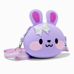Claire&#39;s Club Purple Bunny Crossbody Bag,