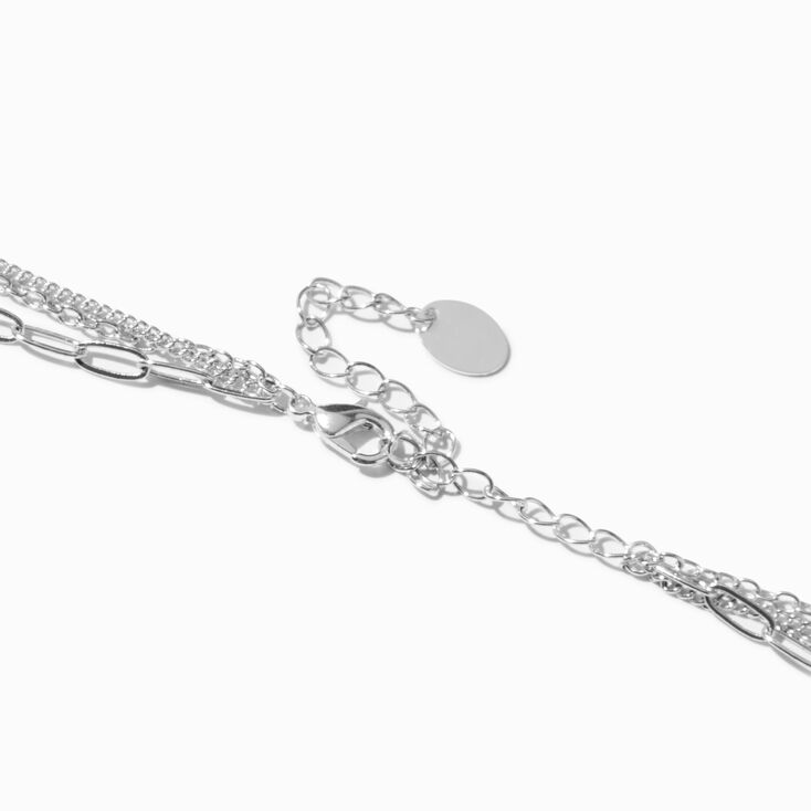 Silver Leaf Multi-Strand Necklace,