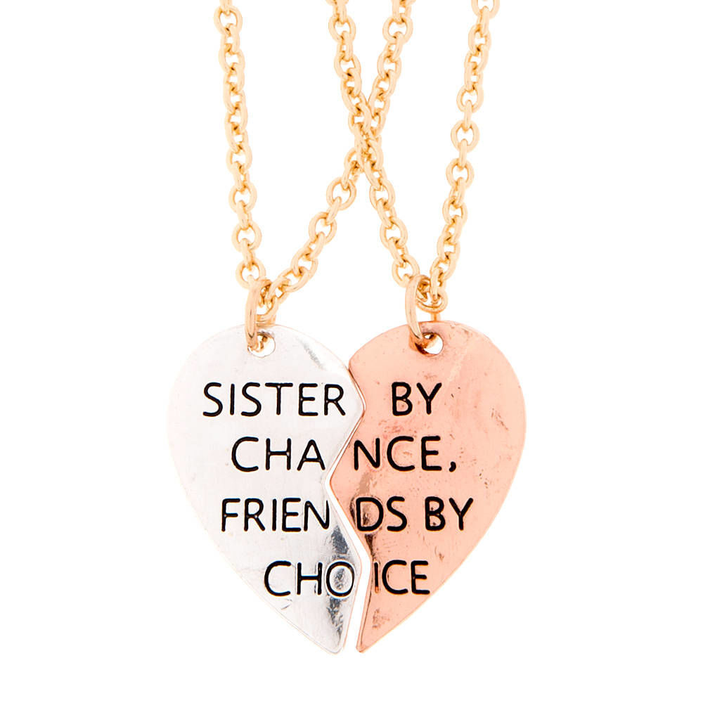Sisters by chance friends deals by choice necklace