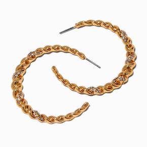 Gold-tone Bubble Hoop Earrings,