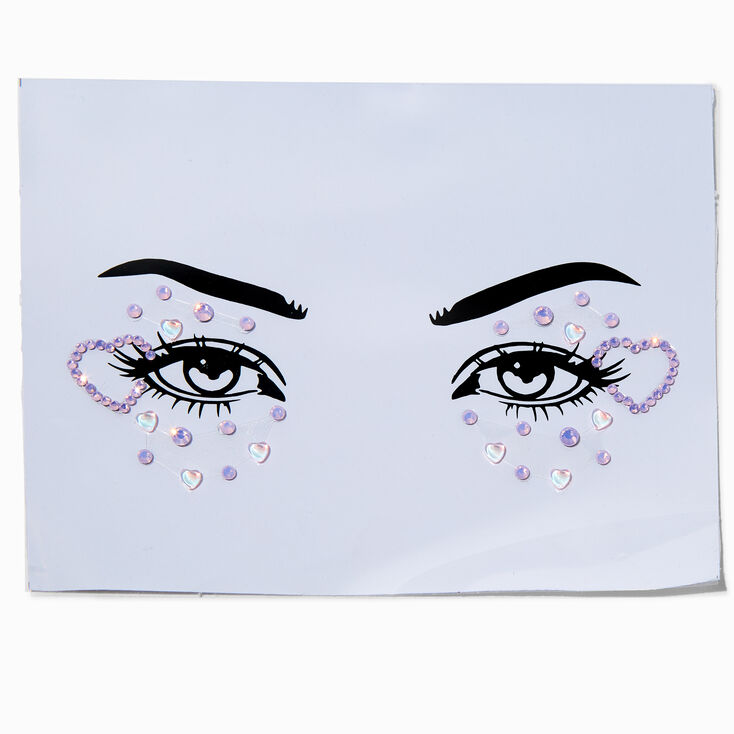 Pastel Purple Heart Eye Gems,