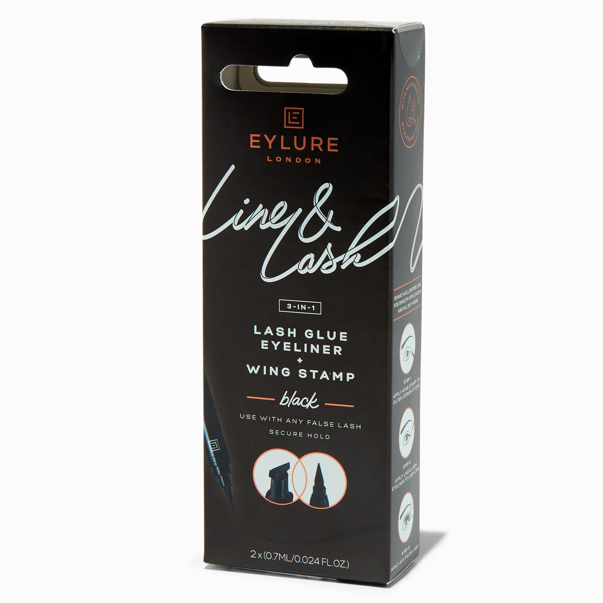 Eylure 3-in-1 Black Lash Glue Eyeliner & Wing Stamp,