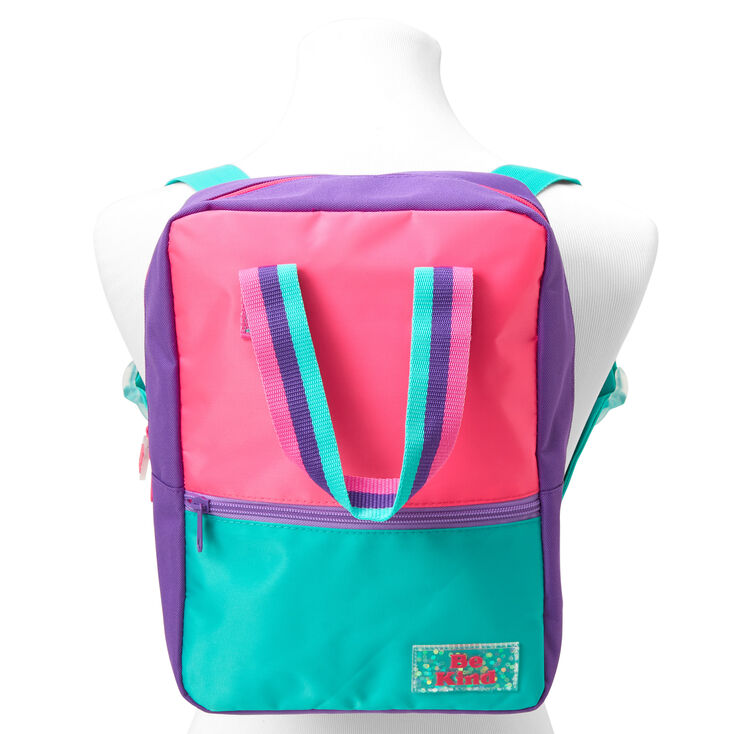 Go Green Be Kind Colorblock 10&#39;&#39; Backpack,