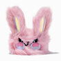 Bracelet enrouleur lapin duveteux rose,