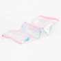 Iridescent Palm Leaf Roll Travel Makeup Bag,