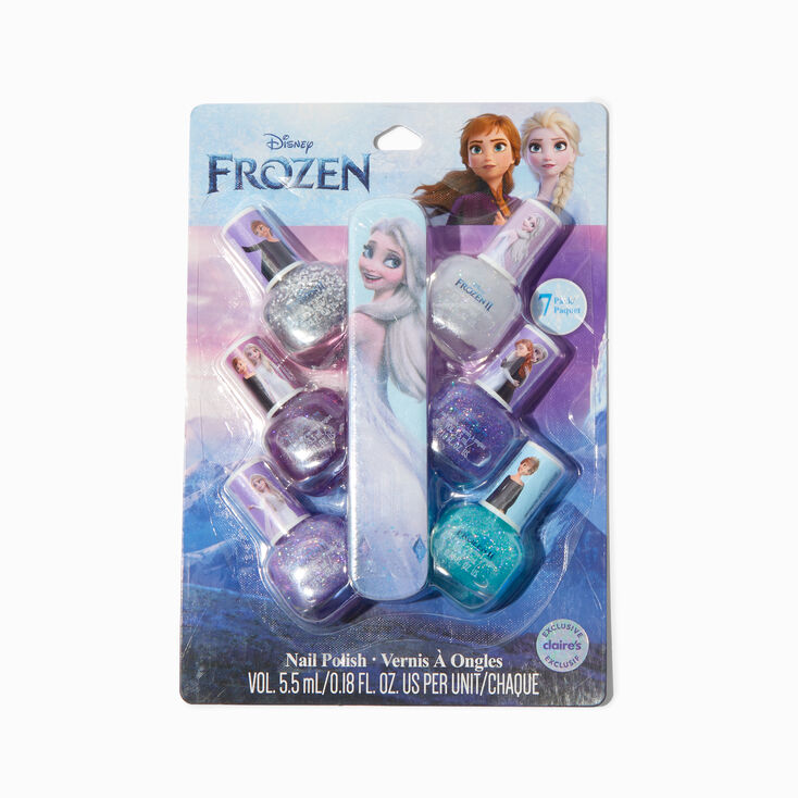 Disney Frozen 2 Claire&#39;s Exclusive File and Nail Varnish - 7 Pack,